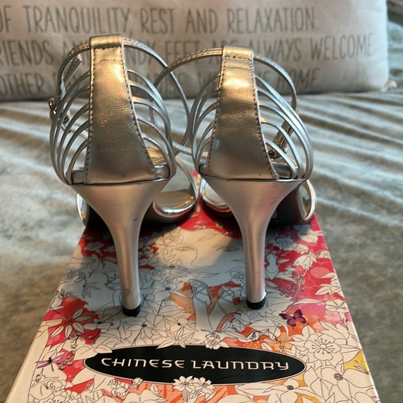 Silver Heels with Ankle Straps 🤍 - Picture 6 of 13